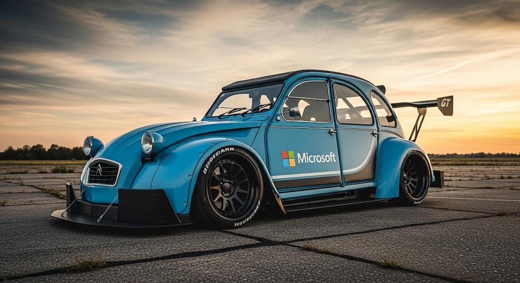 マイクロソフトシトロエン2CVのドリ車