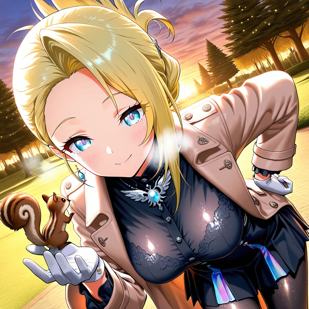 ノアさんとリスさん（よその子） | の人気AIイラスト・グラビア