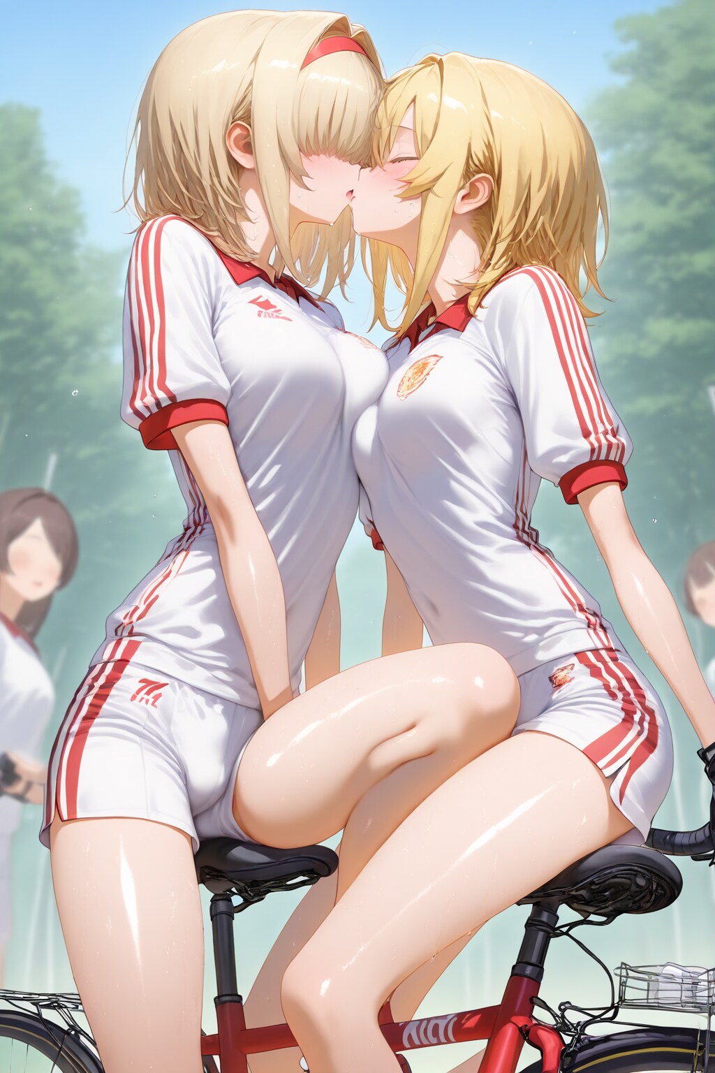 自転車で百合_TRICK