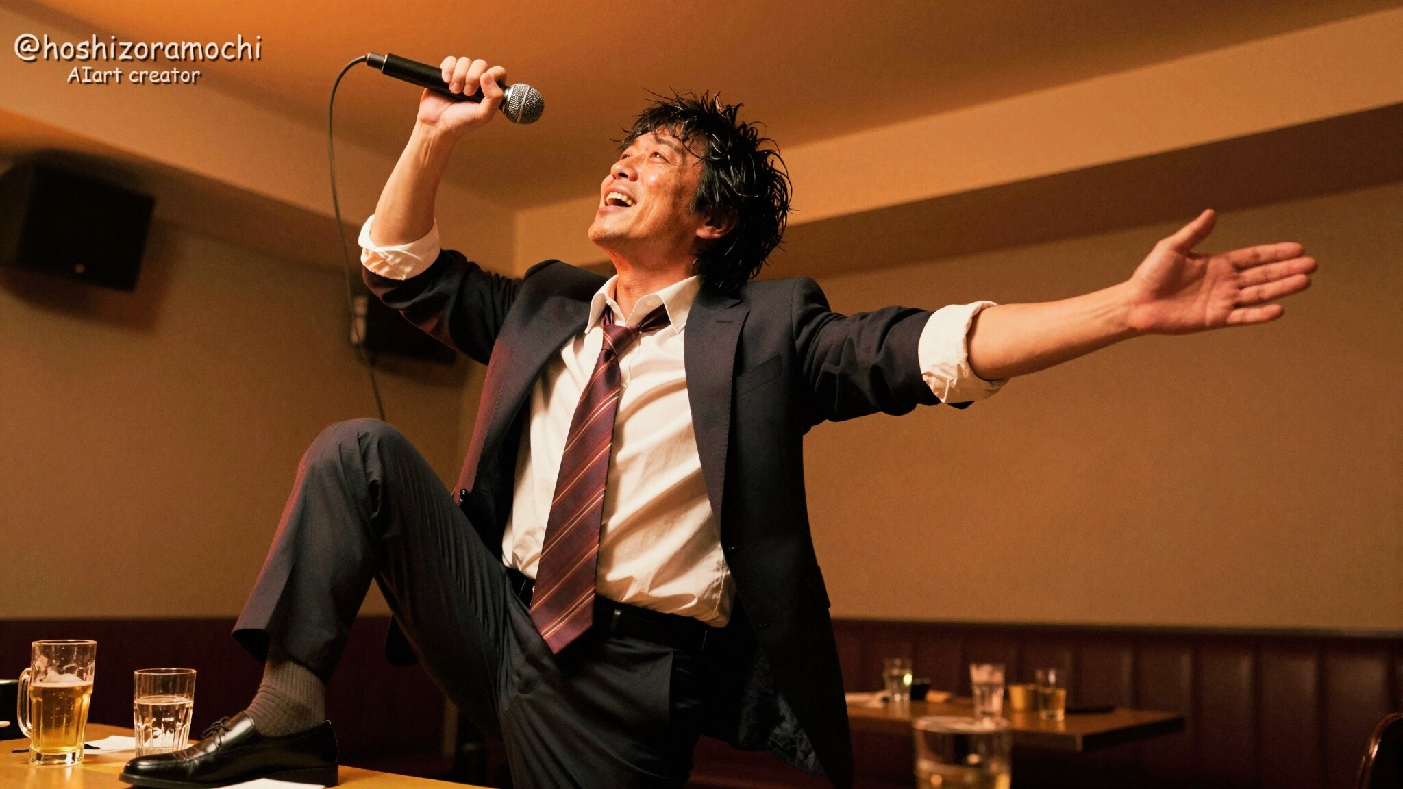 酔っ払い部長のハチャメチャ熱唱