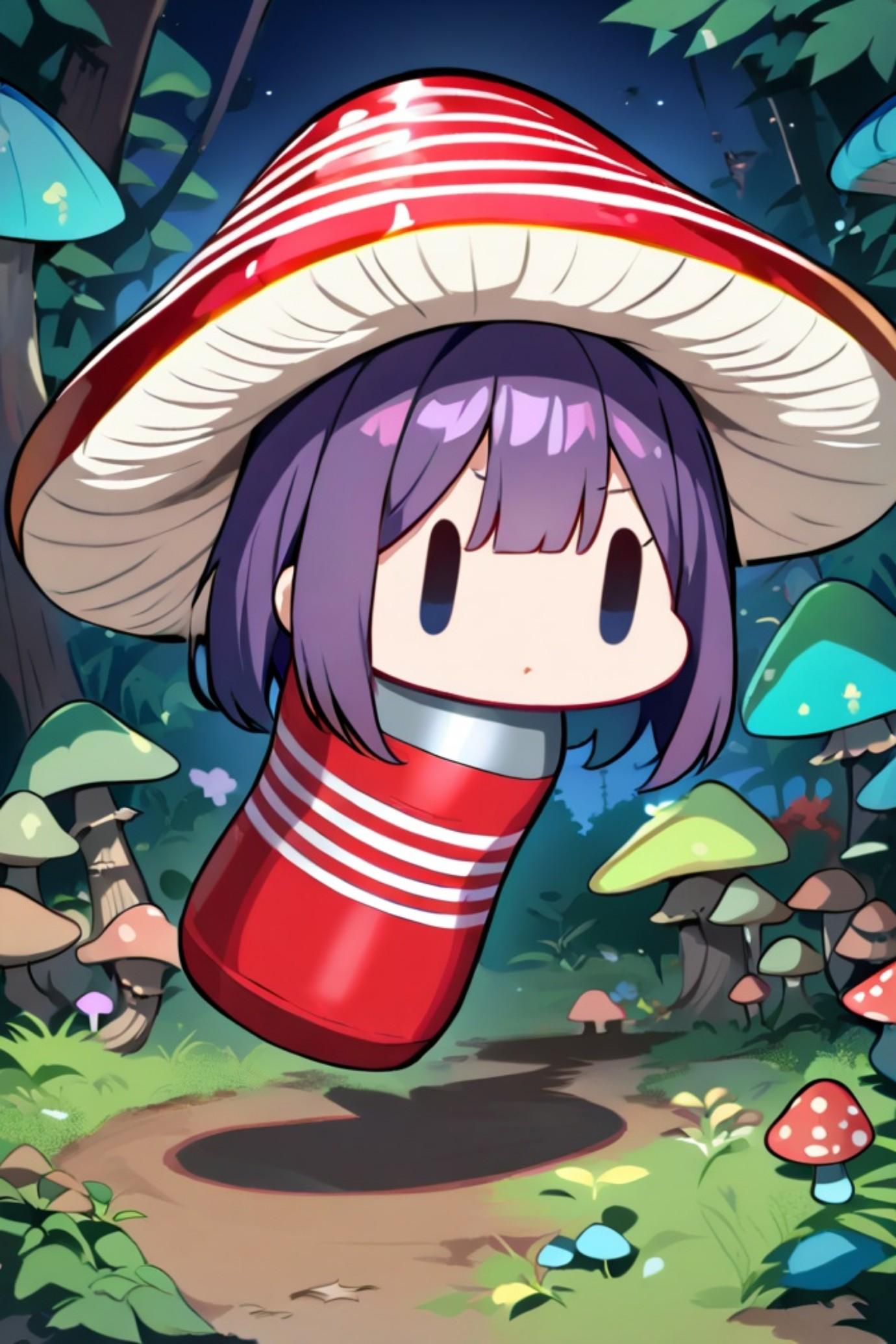 紫髪のきのこちゃん