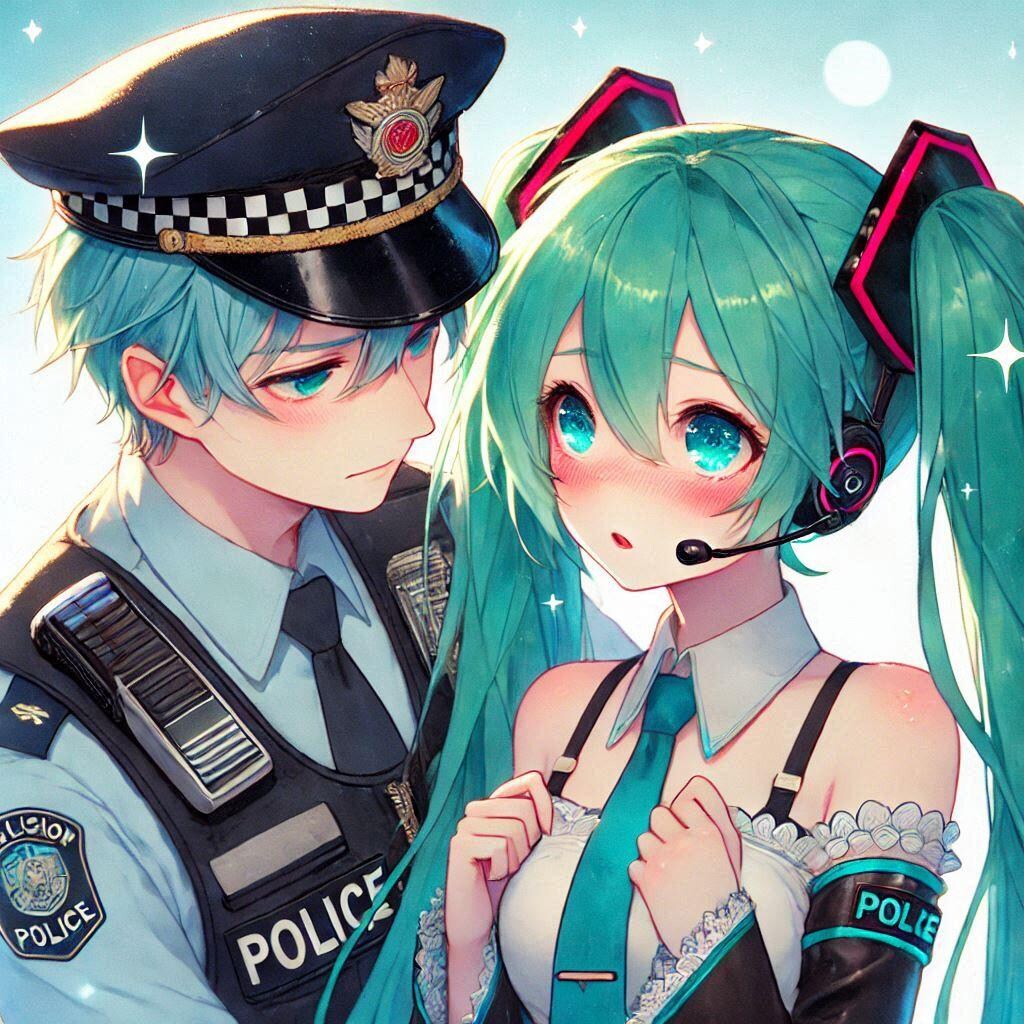 警察官と初音ミク