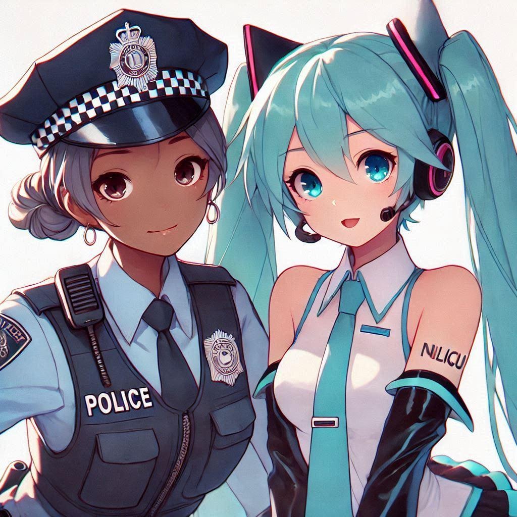 警察官と初音ミク