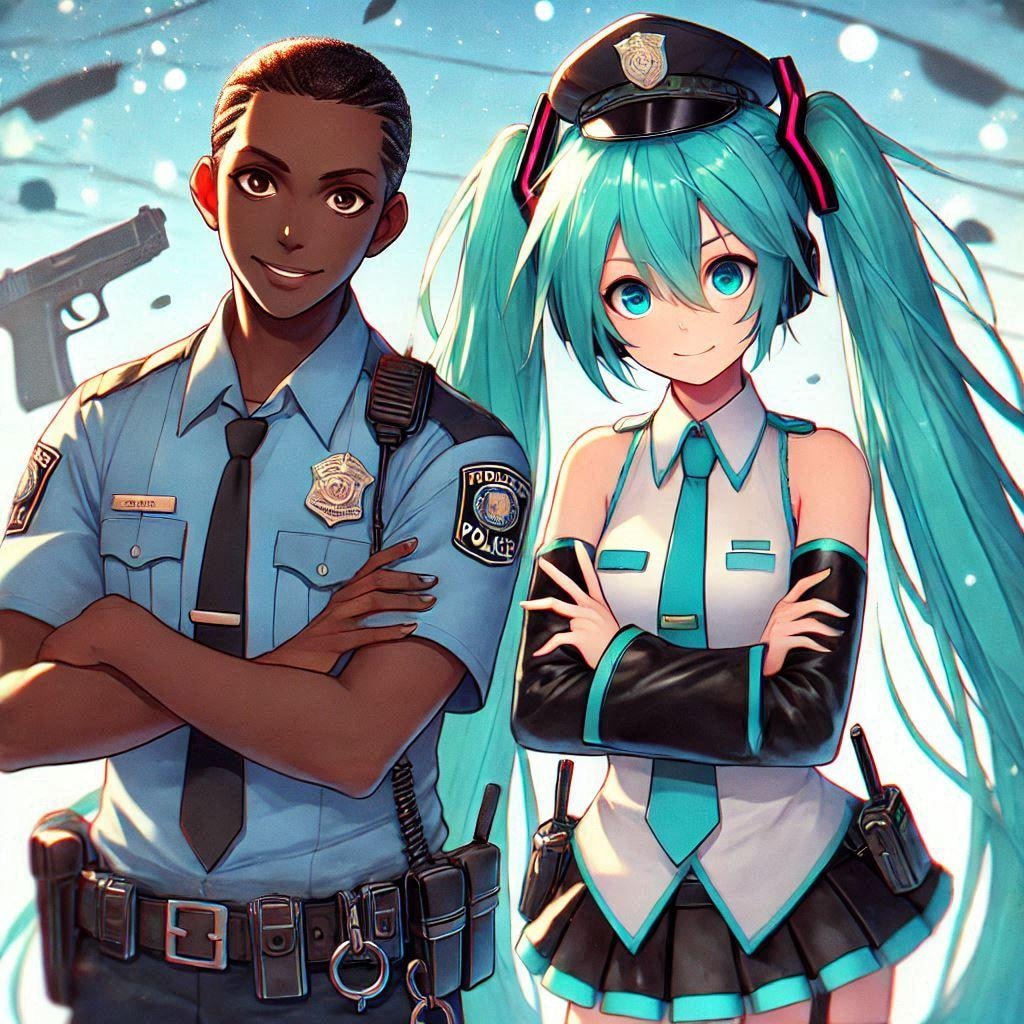 警察官と初音ミク