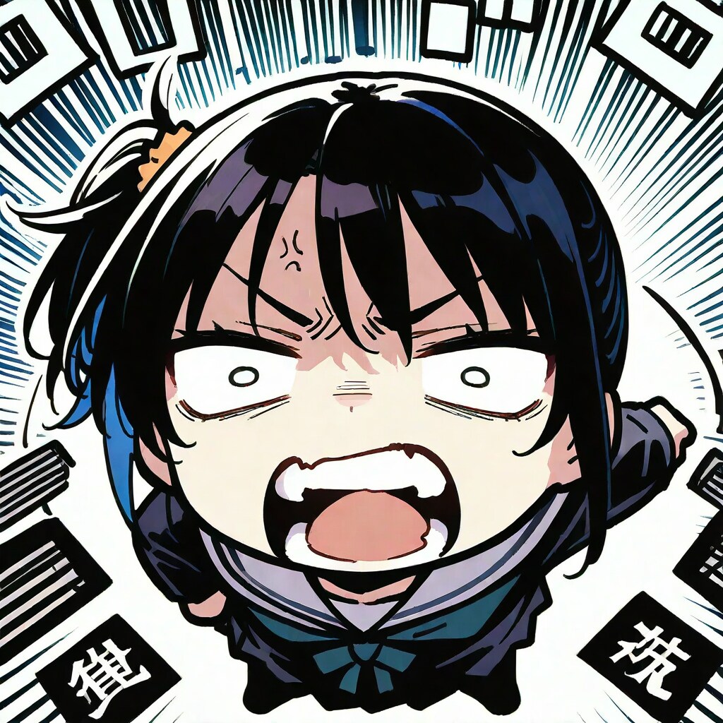 怒る女学生