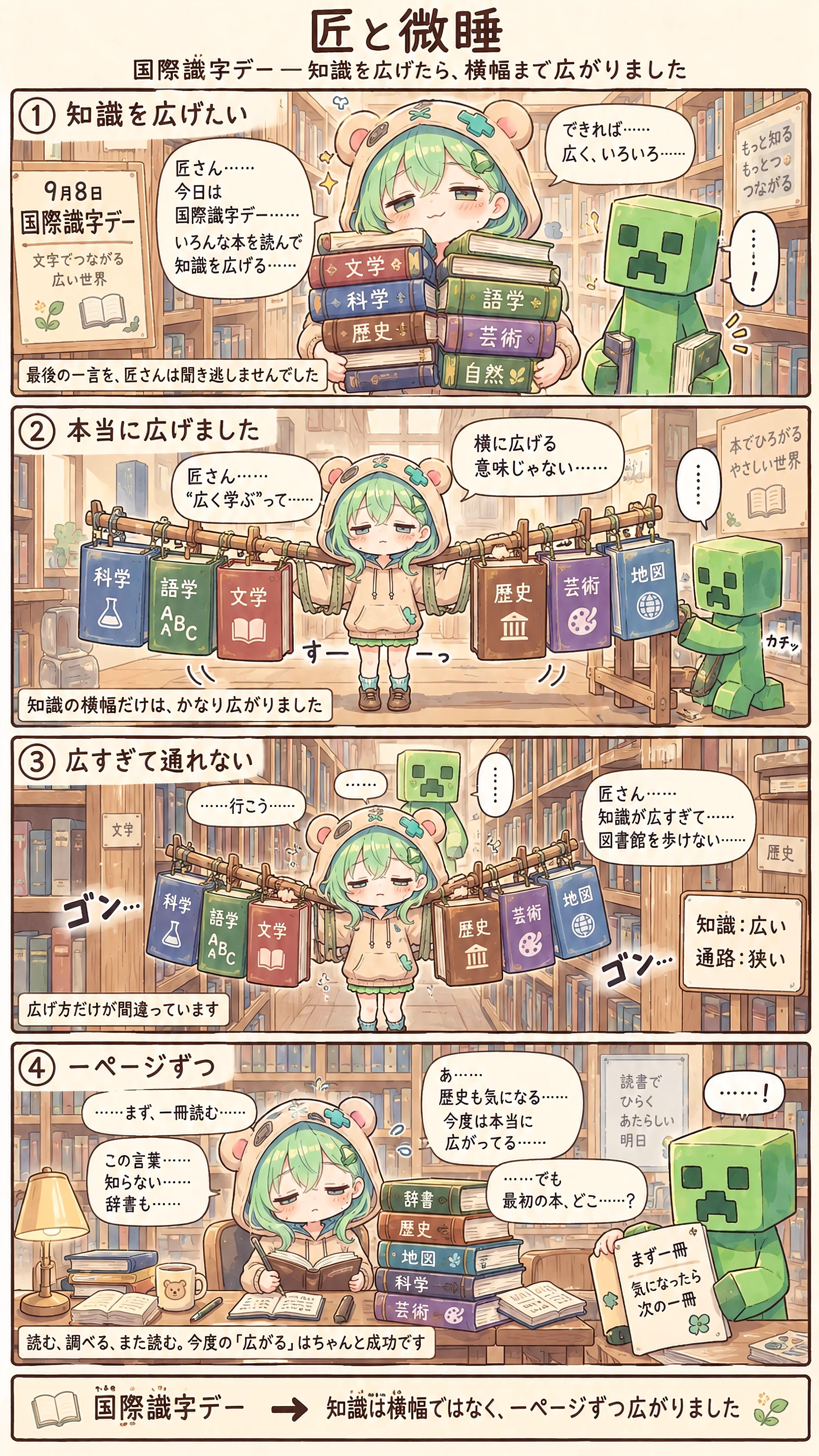 Knowledge, One Page at a Time | の人気AIイラスト・グラビア