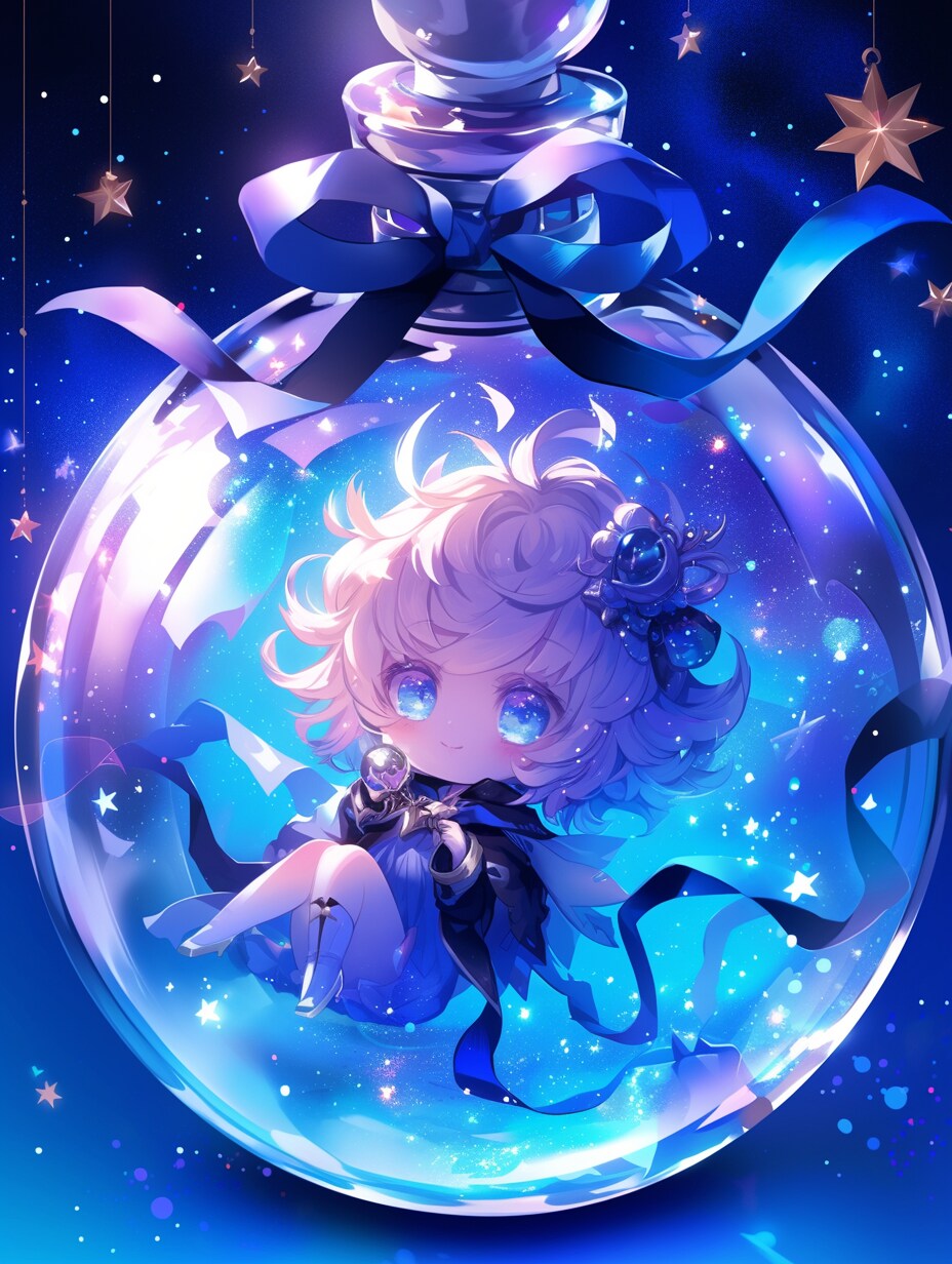 「瓶詰の少女」蒼57 | の人気AIイラスト・グラビア