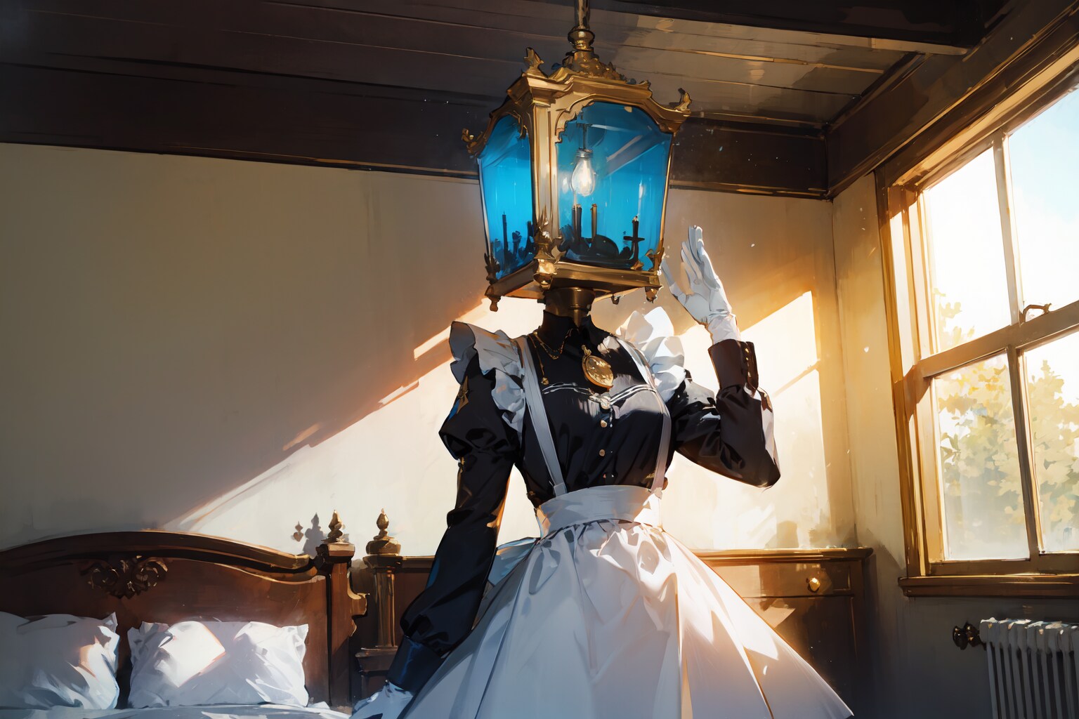 ランプ頭メイド | の人気AIイラスト・グラビア