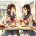 放課後に喫茶店 4枚目