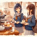 放課後に喫茶店 3枚目