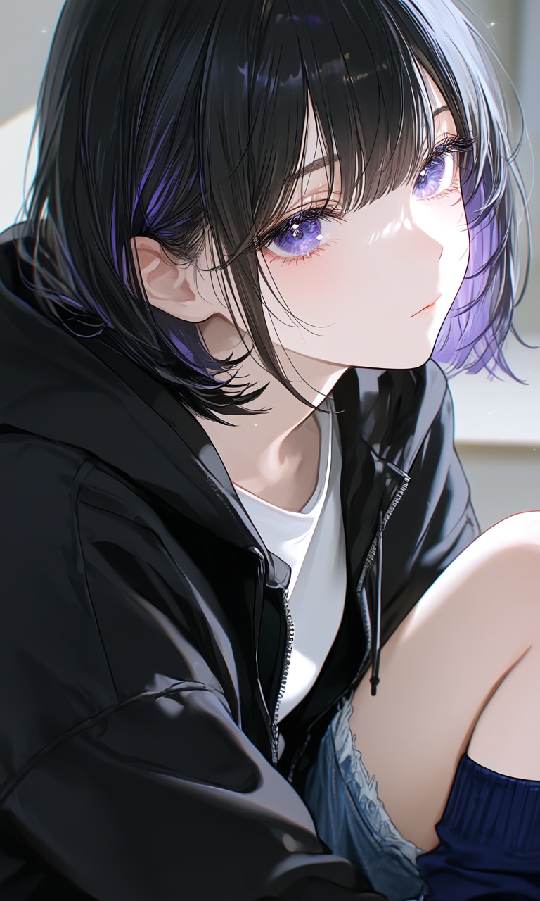 紫色が似合う女の子75 | の人気AIイラスト・グラビア