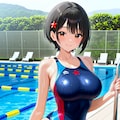 競泳水着の津田季理華ちゃん 2枚目