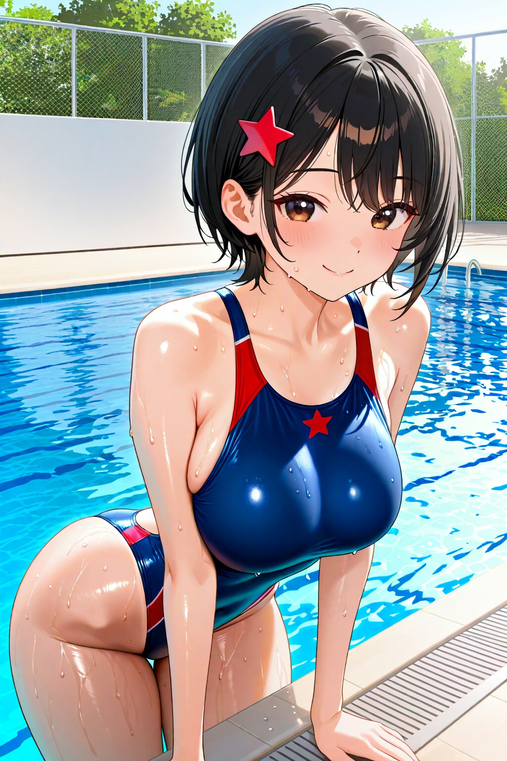 競泳水着の津田季理華ちゃん
