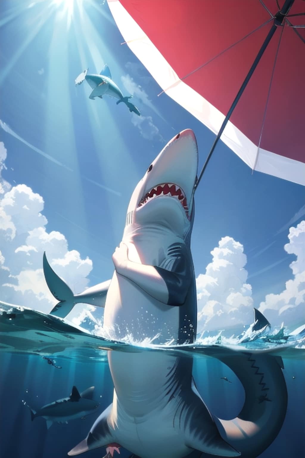 うさ耳島風カラー傘