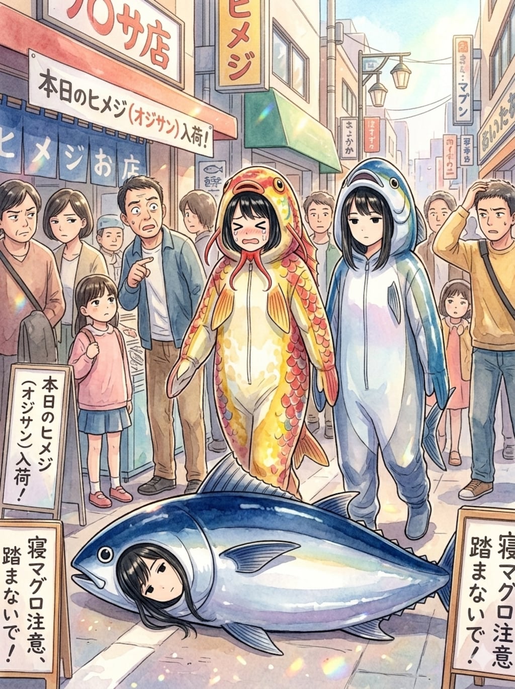 寝マグロ注意、踏まないで！