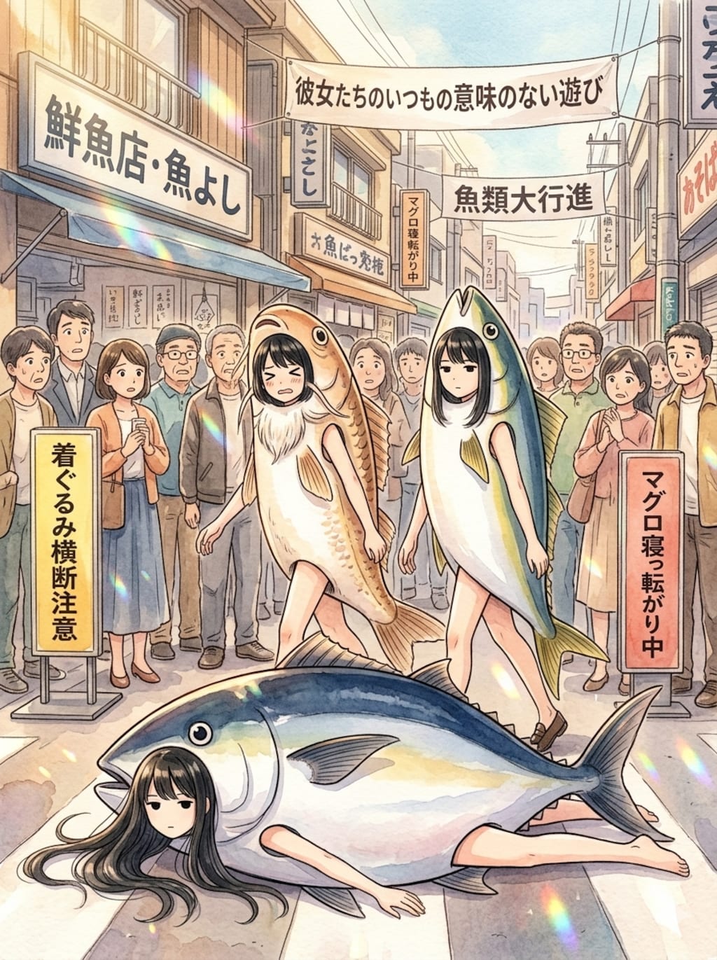 寝マグロ注意、踏まないで！