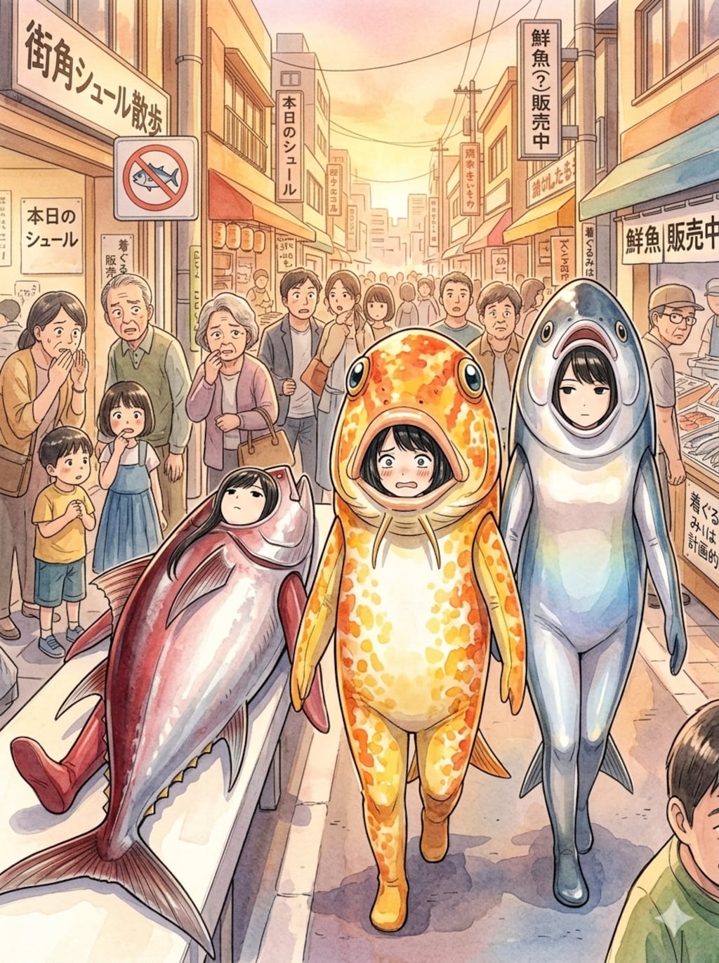 寝マグロ注意、踏まないで！