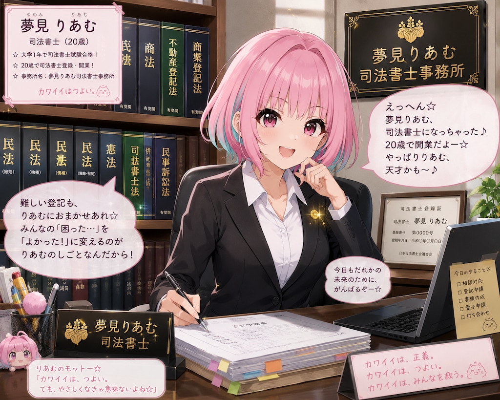 もし夢見りあむが司法書士になったら？