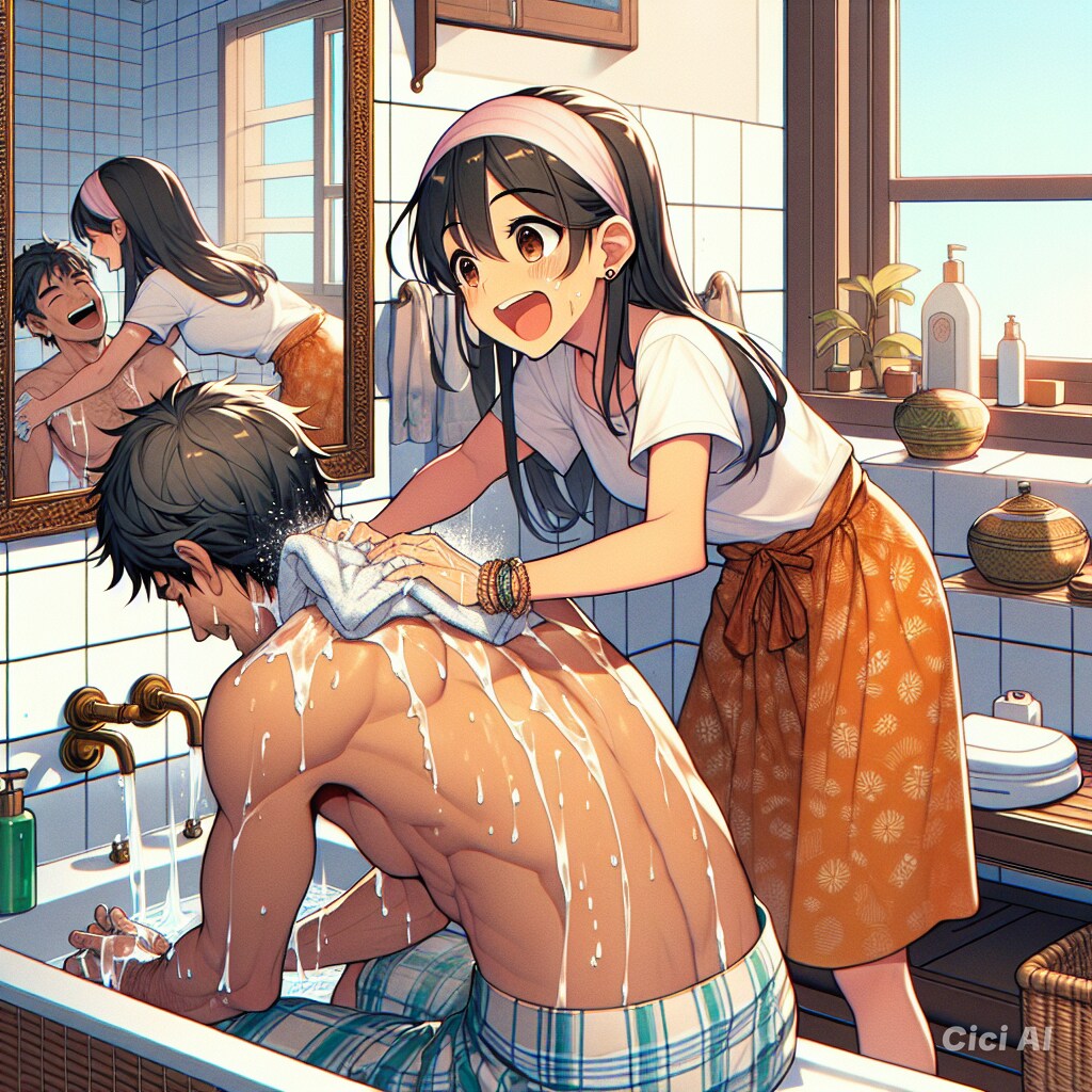 背中流してあげる！