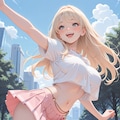 公園でポーズ 2枚目