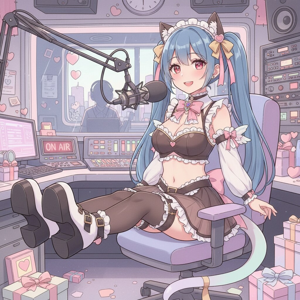 青ツイにゃん。2月13日 #世界ラジオデー。バレンタインメイド。