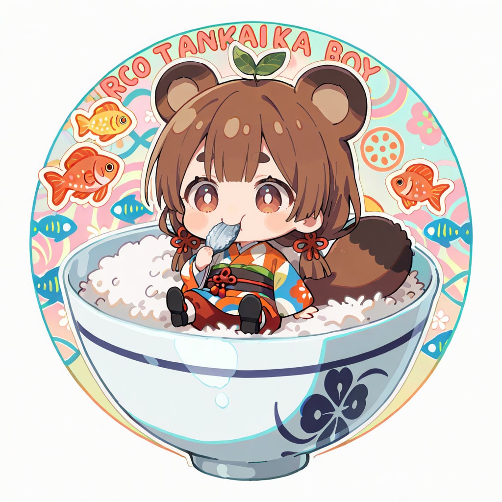 おこめ食べろステッカー