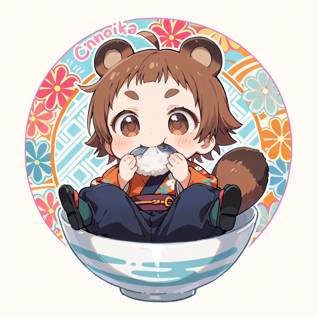 おこめ食べろステッカー