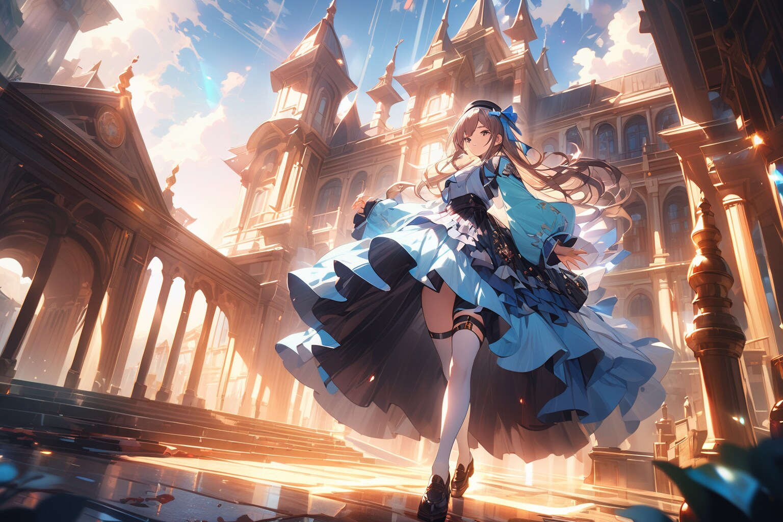 昼間の館にて | の人気AIイラスト・グラビア