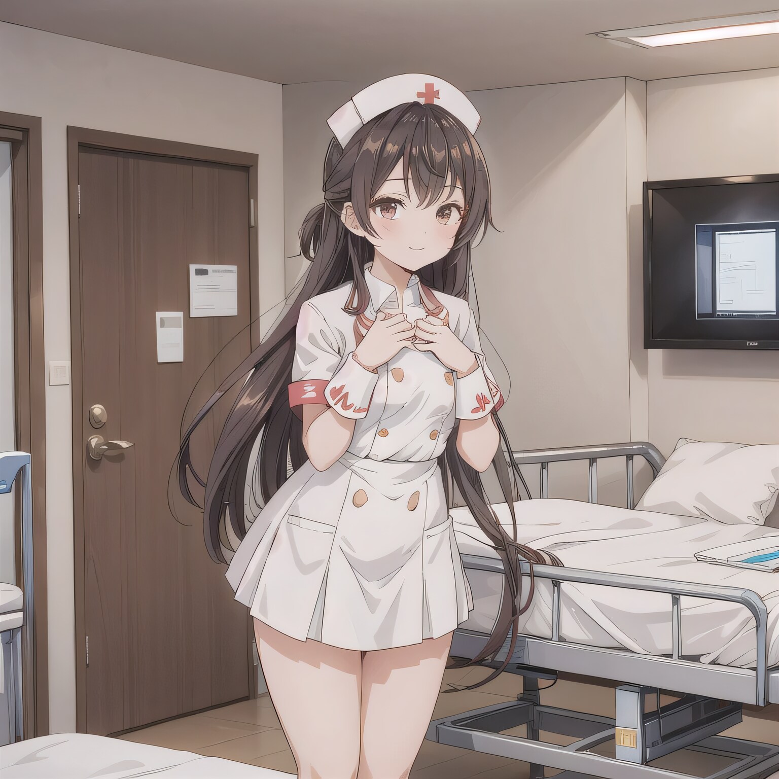 黒髪ロングで白衣の少女３０ | の人気AIイラスト・グラビア