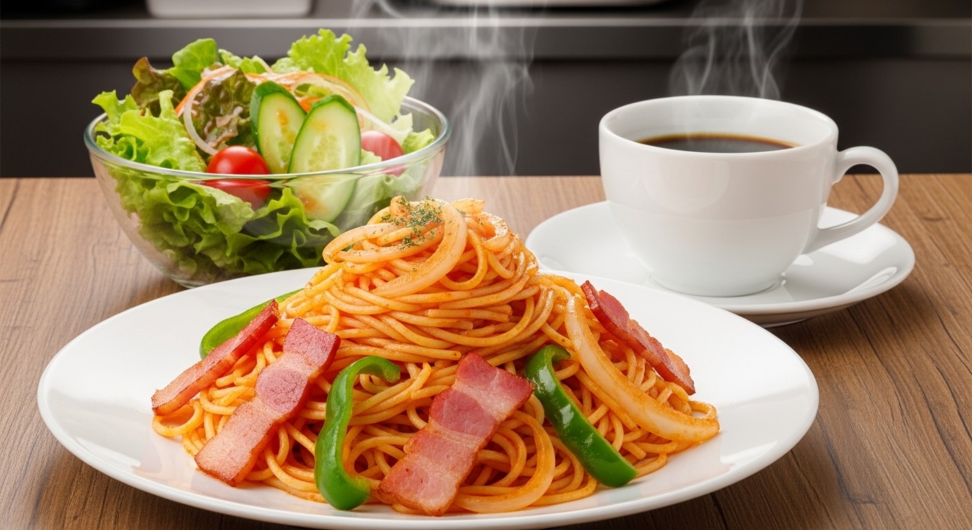 摩訶不思議食堂のナポリタンセット | の人気AIイラスト・グラビア