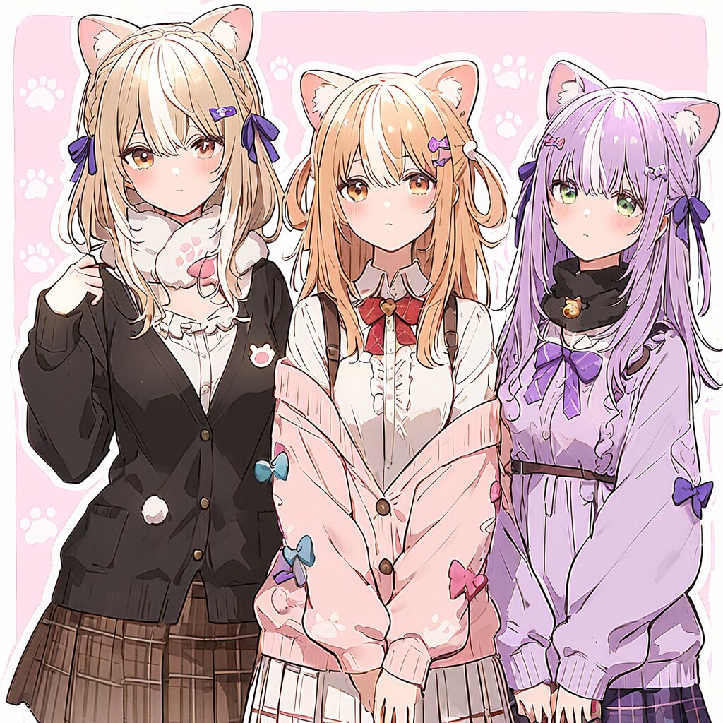 三姉妹 | の人気AIイラスト・グラビア