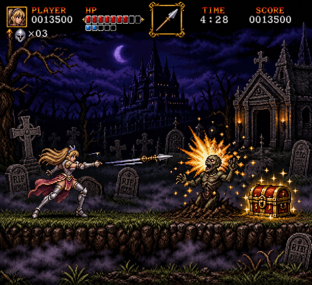 魔界村的なゲーム画面