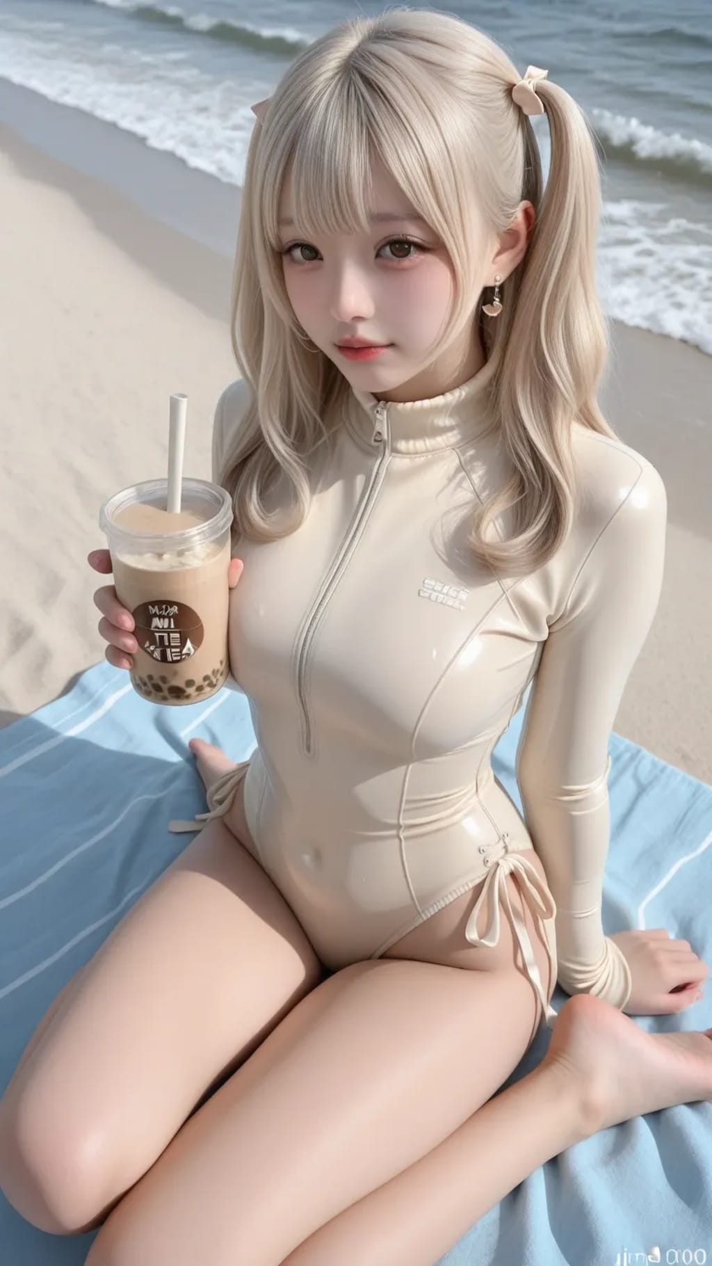 地雷系ちゃんのウェットスーツ《SeaArt》