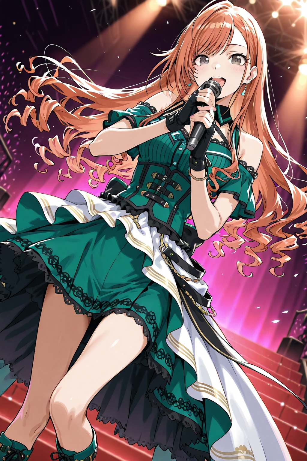 【コンサート】有栖川夏葉ちゃん　ーイメージカラーの衣装ー | の人気AIイラスト・グラビア