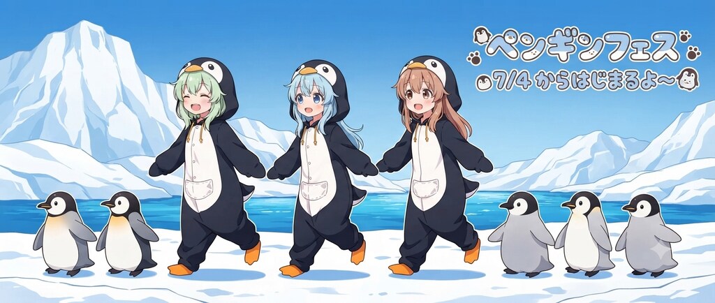 ペンギンフェスは7/4から🐧