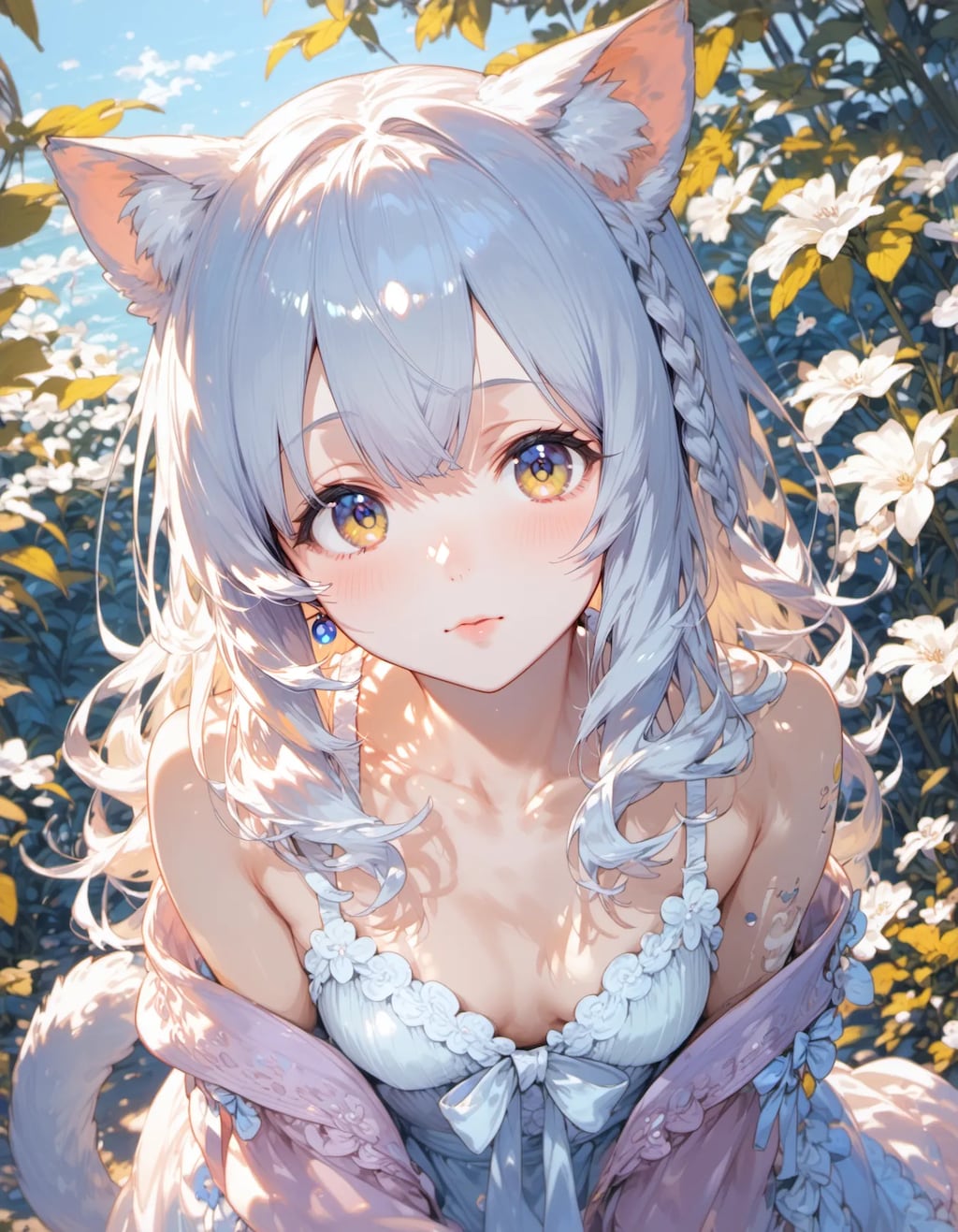 Petals Whisper Against Her Silence