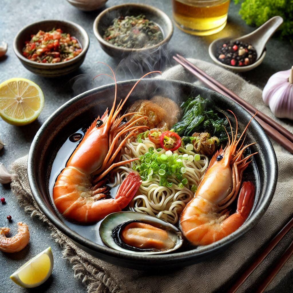 富山ブラックseafood noodle