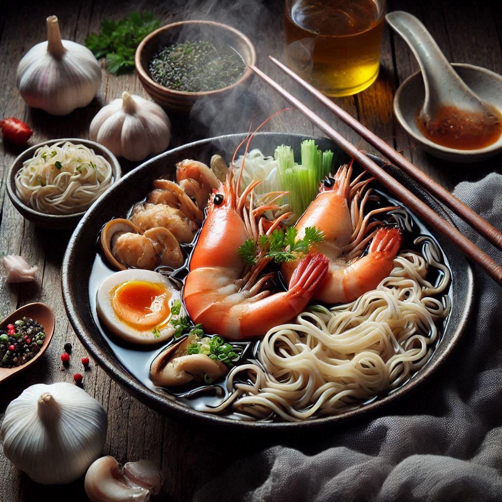 富山ブラックseafood noodle