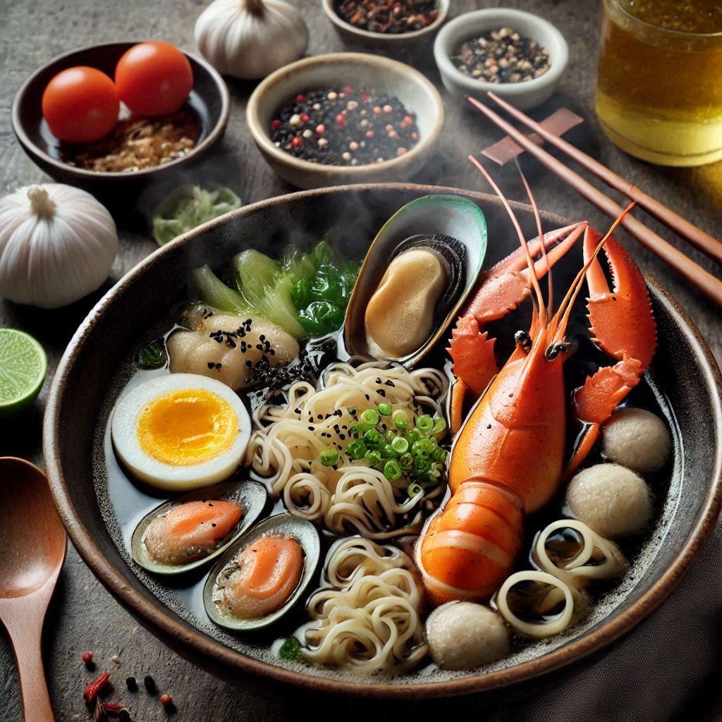 富山ブラックseafood noodle