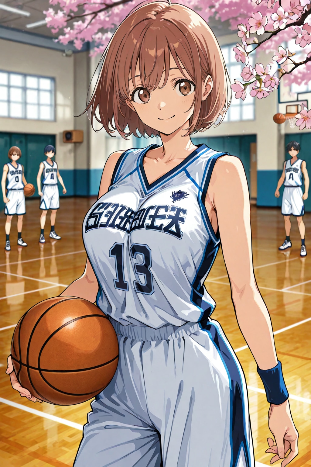 不自然な光景だがバスケ部入部しました🏀🌸❤️