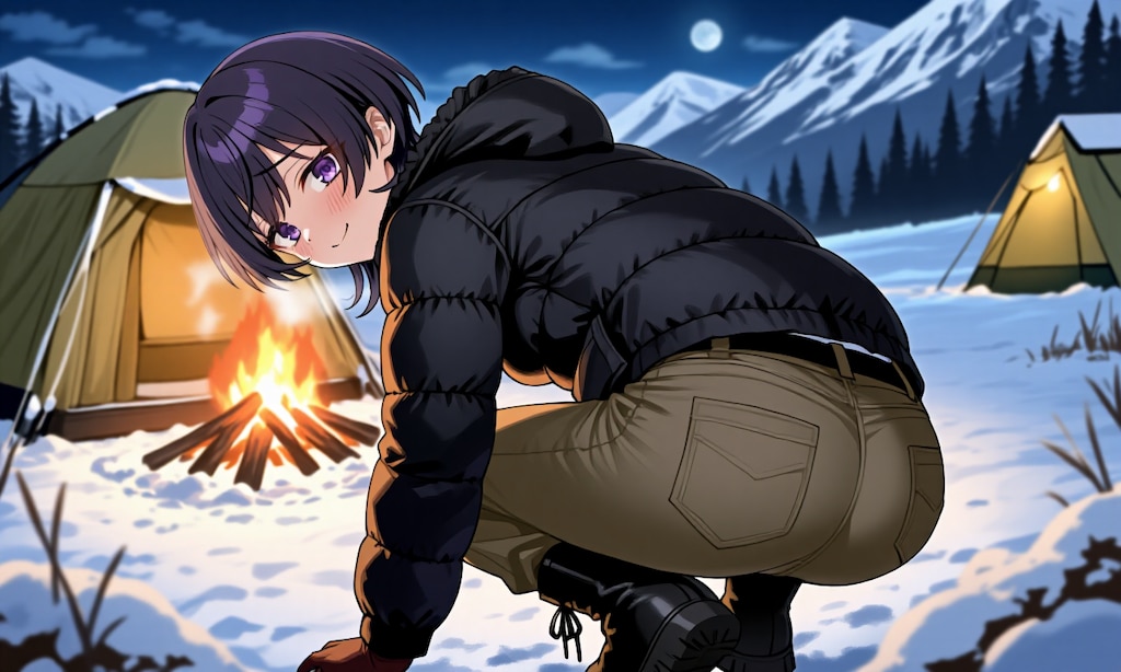 雪山キャンプ烏夜ちゃん