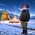 雪山キャンプ烏夜ちゃん 3枚目
