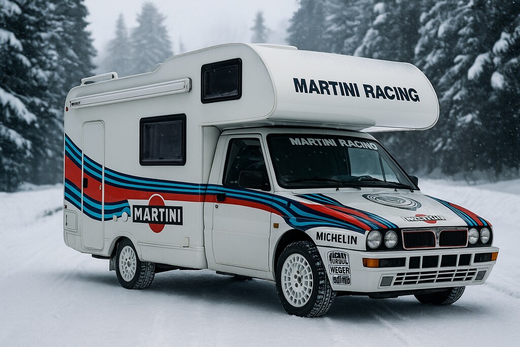 ランチアデルタラリーカーキャンピングカー