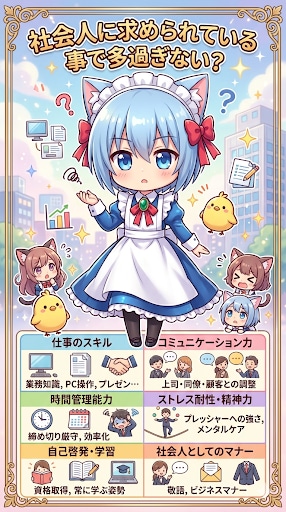 社会人に求められている事て多過ぎない？ | の人気AIイラスト・グラビア