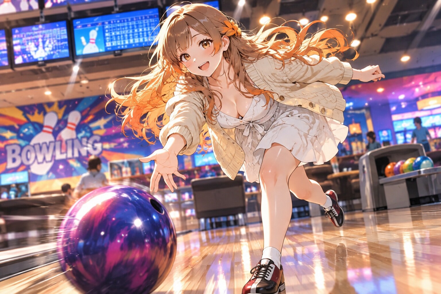 ボーリング中の玲奈さん | の人気AIイラスト・グラビア