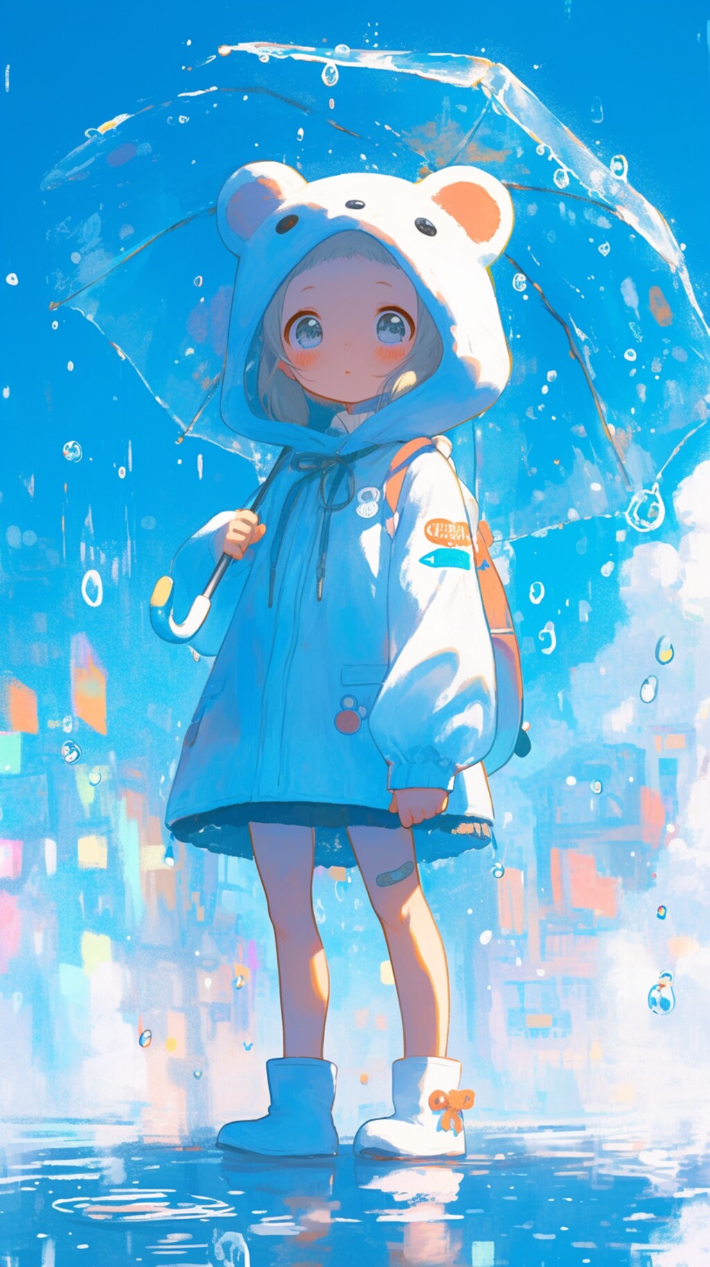 くま娘と傘②🐾