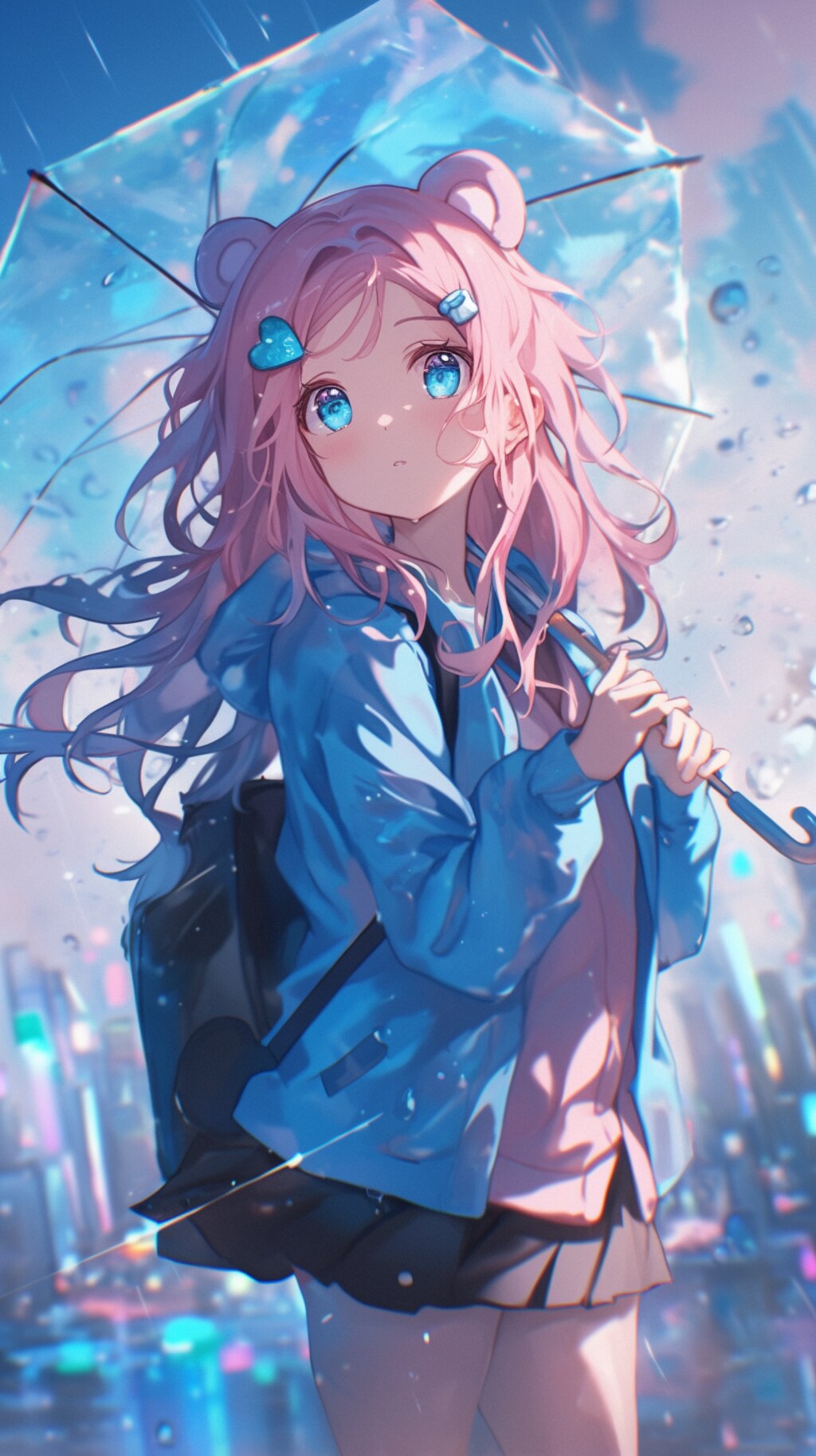 くま娘と傘②🐾