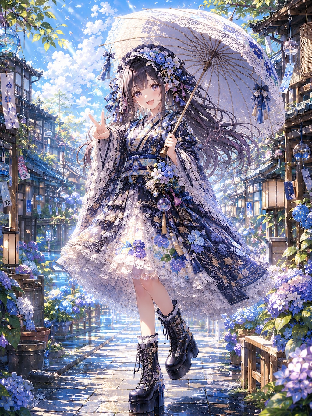 紫陽花の小路