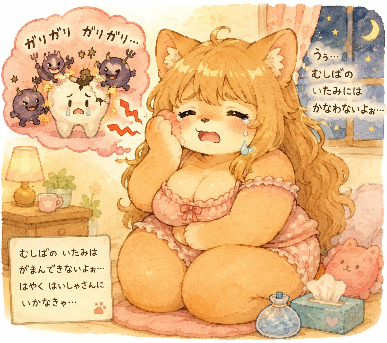 むしばに敗北したけものむちむちおねえさん