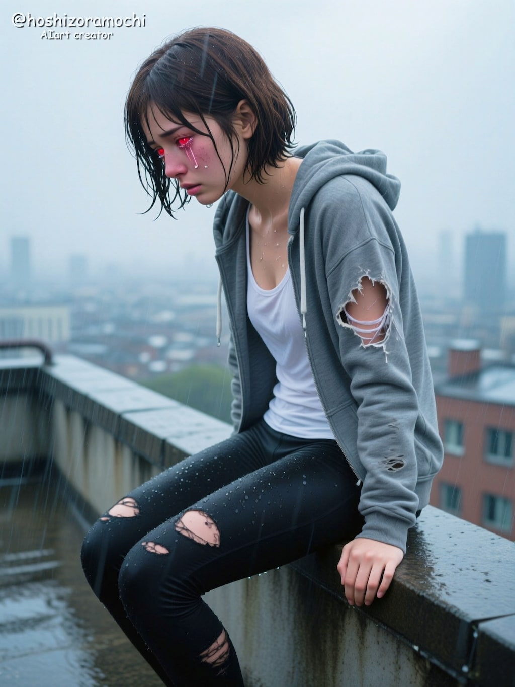 雨上がりの屋上の憂鬱